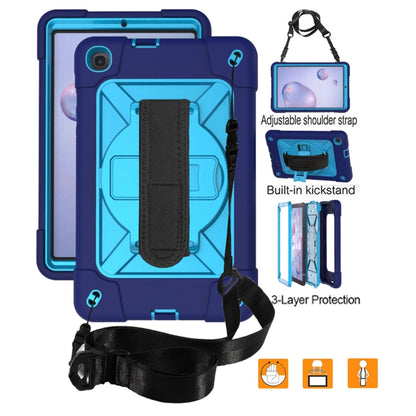 For Samsung Galaxy Tab A 8.4 T307 Contrast Color Robot Silicone + PC Tablet Case(Navy Blue) - Tab A 8.4 (2020) by buy2fix | Online Shopping UK | buy2fix