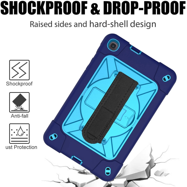 For Samsung Galaxy Tab A 8.4 T307 Contrast Color Robot Silicone + PC Tablet Case(Navy Blue) - Tab A 8.4 (2020) by buy2fix | Online Shopping UK | buy2fix