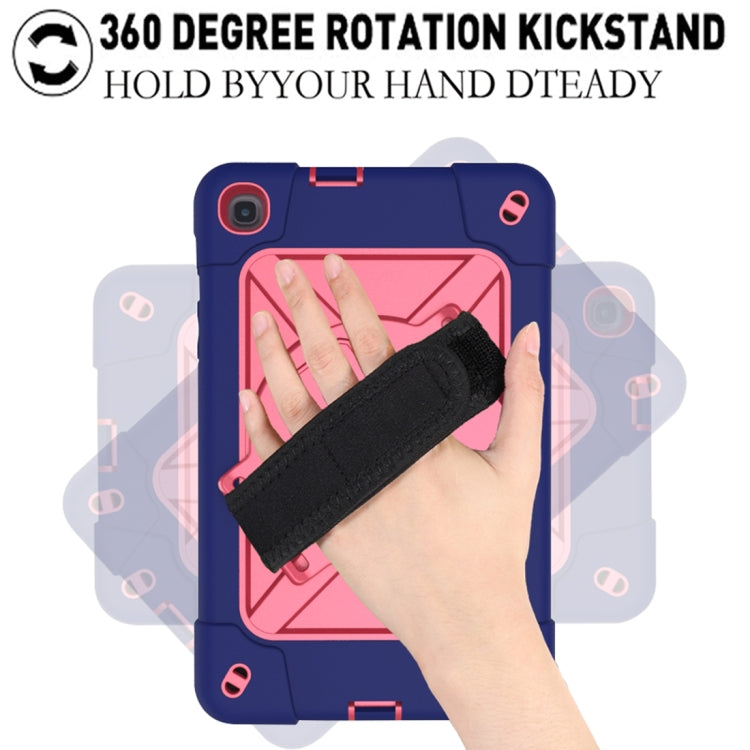 For Samsung Galaxy Tab A 8.4 T307 Contrast Color Robot Silicone + PC Tablet Case(Navy Blue Rose) - Tab A 8.4 (2020) by buy2fix | Online Shopping UK | buy2fix