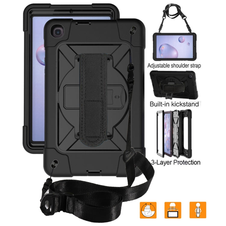 For Samsung Galaxy Tab A 8.4 T307 Contrast Color Robot Silicone + PC Tablet Case(Black) - Tab A 8.4 (2020) by buy2fix | Online Shopping UK | buy2fix