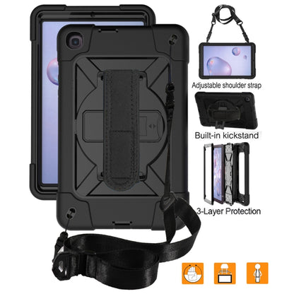 For Samsung Galaxy Tab A 8.4 T307 Contrast Color Robot Silicone + PC Tablet Case(Black) - Tab A 8.4 (2020) by buy2fix | Online Shopping UK | buy2fix