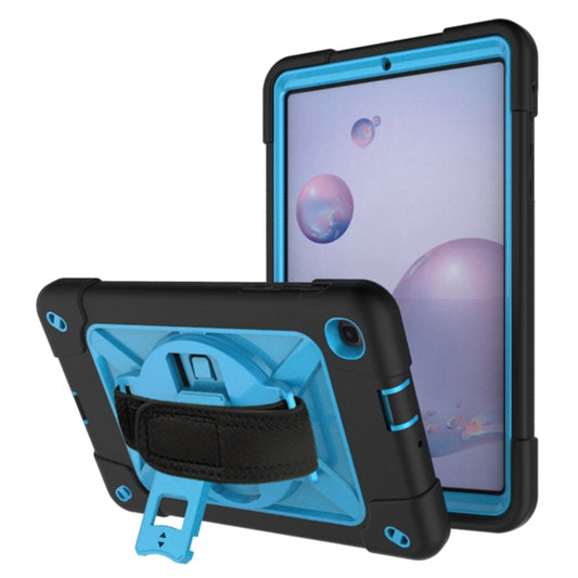 For Samsung Galaxy Tab A 8.4 T307 Contrast Color Robot Silicone + PC Tablet Case(Black Blue) - Tab A 8.4 (2020) by buy2fix | Online Shopping UK | buy2fix