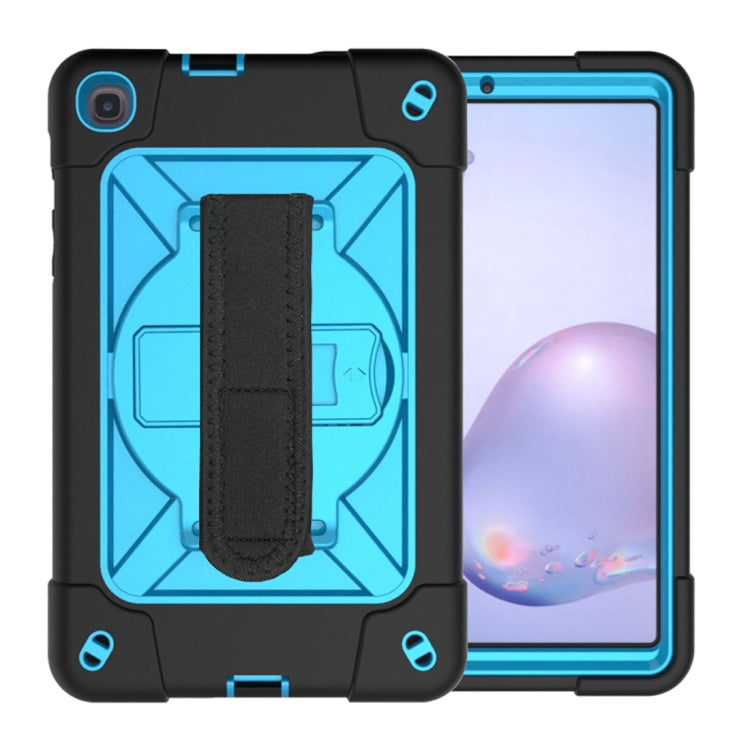 For Samsung Galaxy Tab A 8.4 T307 Contrast Color Robot Silicone + PC Tablet Case(Black Blue) - Tab A 8.4 (2020) by buy2fix | Online Shopping UK | buy2fix