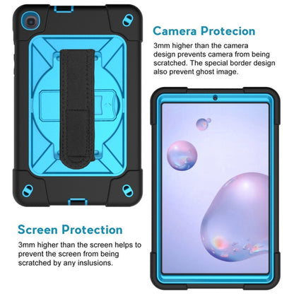 For Samsung Galaxy Tab A 8.4 T307 Contrast Color Robot Silicone + PC Tablet Case(Black Blue) - Tab A 8.4 (2020) by buy2fix | Online Shopping UK | buy2fix