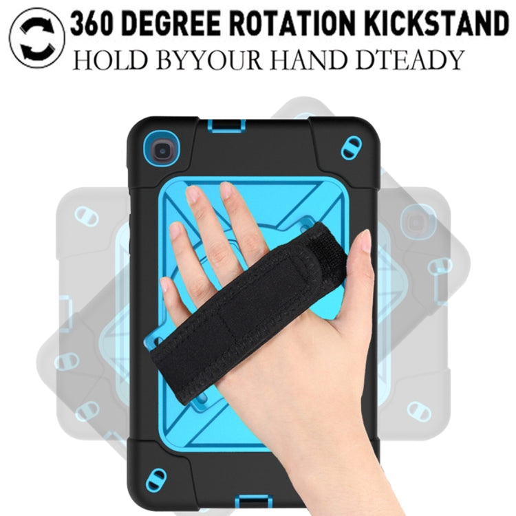 For Samsung Galaxy Tab A 8.4 T307 Contrast Color Robot Silicone + PC Tablet Case(Black Blue) - Tab A 8.4 (2020) by buy2fix | Online Shopping UK | buy2fix