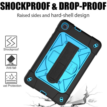 For Samsung Galaxy Tab A 8.4 T307 Contrast Color Robot Silicone + PC Tablet Case(Black Blue) - Tab A 8.4 (2020) by buy2fix | Online Shopping UK | buy2fix