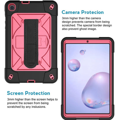 For Samsung Galaxy Tab A 8.4 T307 Contrast Color Robot Silicone + PC Tablet Case(Black Rose Red) - Tab A 8.4 (2020) by buy2fix | Online Shopping UK | buy2fix