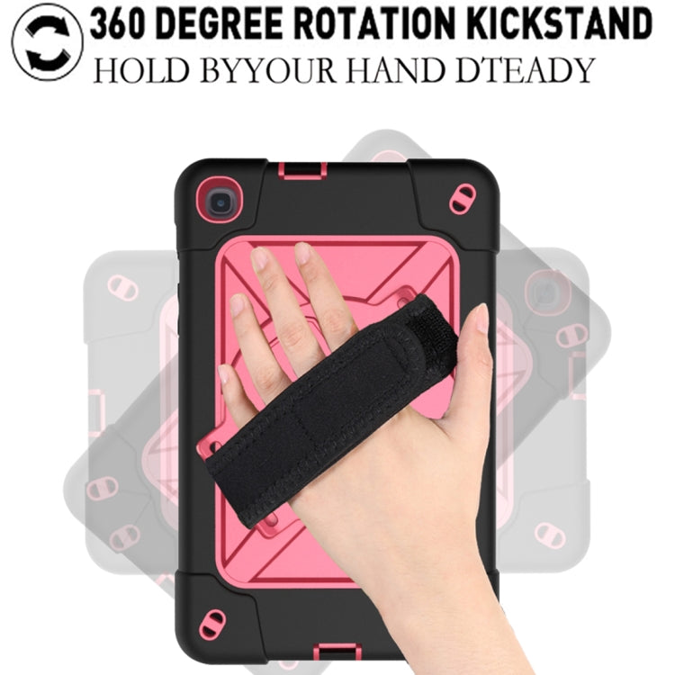 For Samsung Galaxy Tab A 8.4 T307 Contrast Color Robot Silicone + PC Tablet Case(Black Rose Red) - Tab A 8.4 (2020) by buy2fix | Online Shopping UK | buy2fix