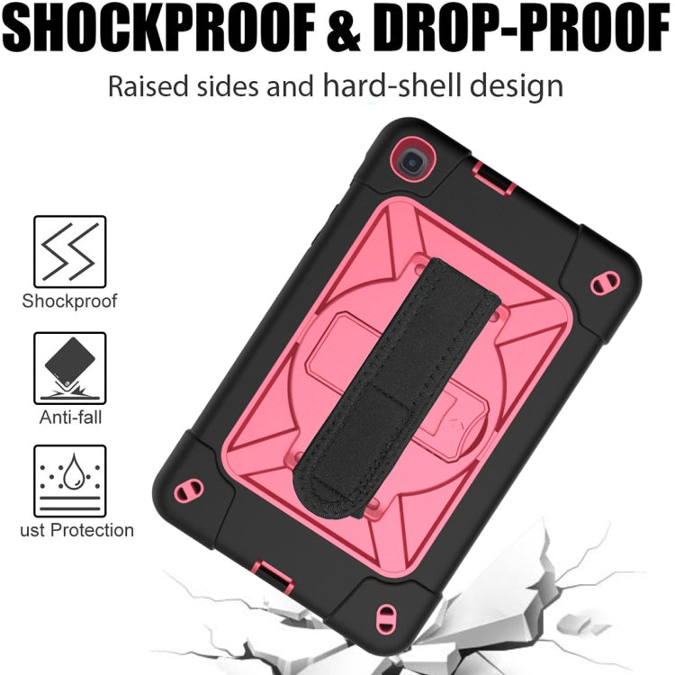 For Samsung Galaxy Tab A 8.4 T307 Contrast Color Robot Silicone + PC Tablet Case(Black Rose Red) - Tab A 8.4 (2020) by buy2fix | Online Shopping UK | buy2fix