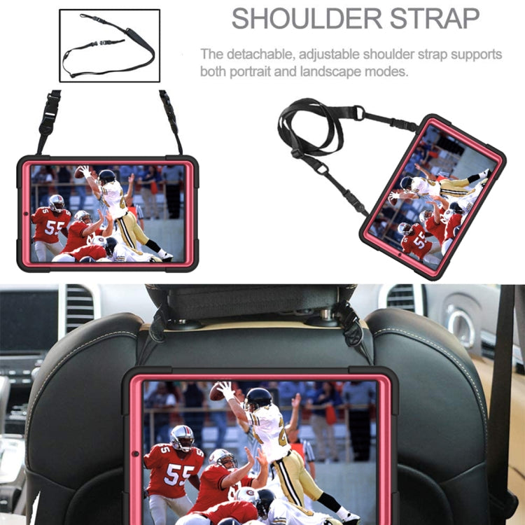 For Samsung Galaxy Tab A 8.4 T307 Contrast Color Robot Silicone + PC Tablet Case(Black Rose Red) - Tab A 8.4 (2020) by buy2fix | Online Shopping UK | buy2fix