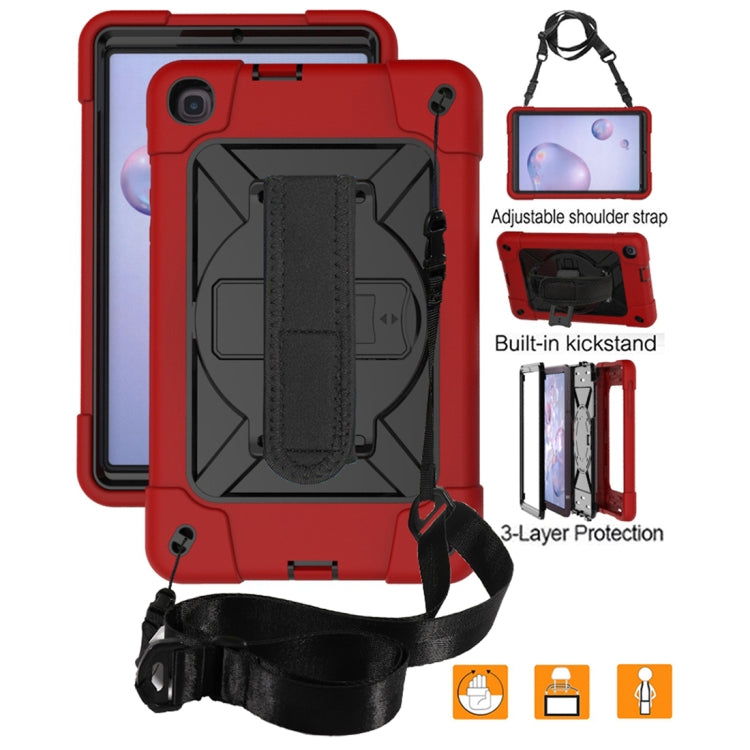 For Samsung Galaxy Tab A 8.4 T307 Contrast Color Robot Silicone + PC Tablet Case(Red Black) - Tab A 8.4 (2020) by buy2fix | Online Shopping UK | buy2fix