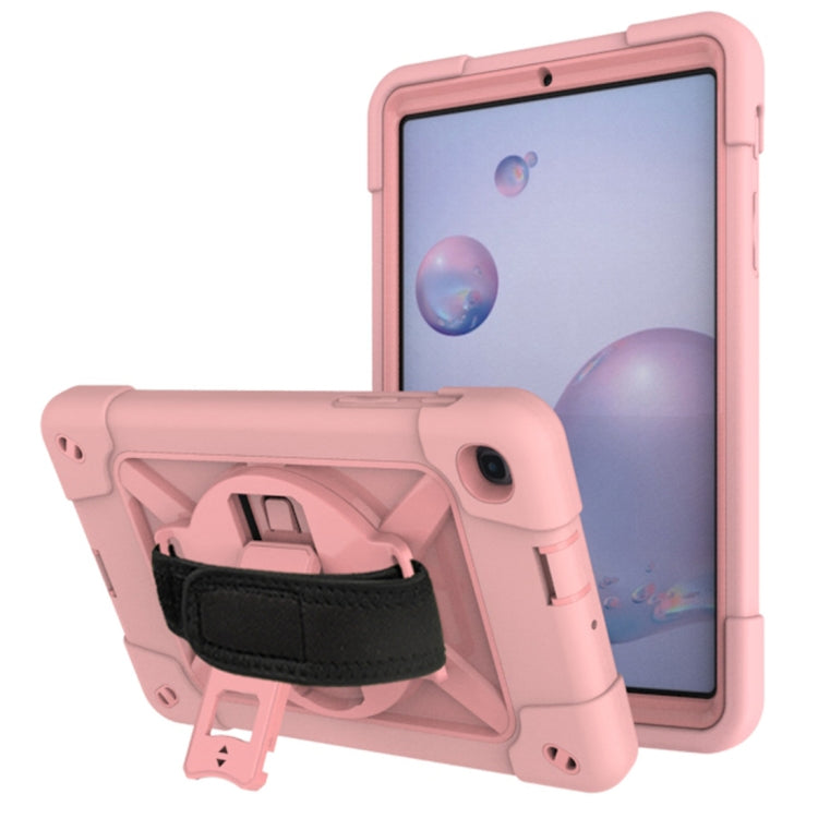 For Samsung Galaxy Tab A 8.4 T307 Contrast Color Robot Silicone + PC Tablet Case(Rose Gold) - Tab A 8.4 (2020) by buy2fix | Online Shopping UK | buy2fix