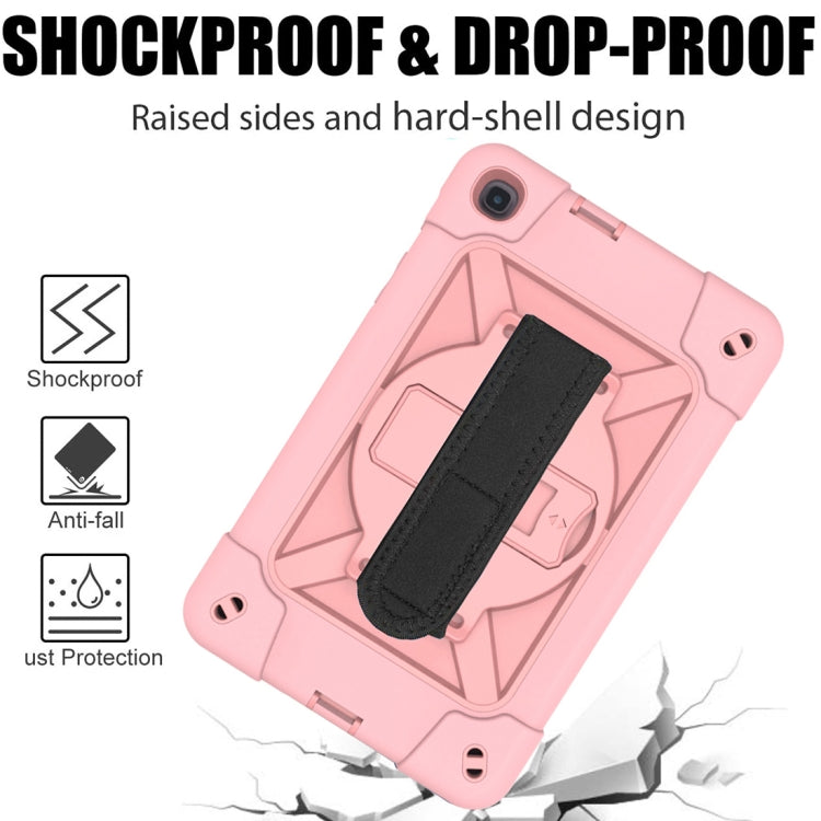 For Samsung Galaxy Tab A 8.4 T307 Contrast Color Robot Silicone + PC Tablet Case(Rose Gold) - Tab A 8.4 (2020) by buy2fix | Online Shopping UK | buy2fix