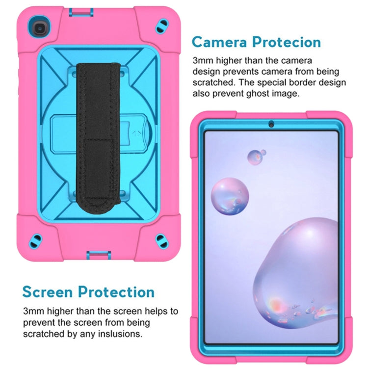 For Samsung Galaxy Tab A 8.4 T307 Contrast Color Robot Silicone + PC Tablet Case(Rose Red Blue) - Tab A 8.4 (2020) by buy2fix | Online Shopping UK | buy2fix