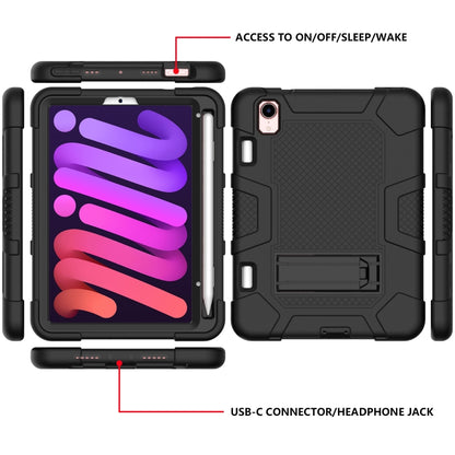 For iPad mini 2024 / mini 6 Contrast Color Robot Silicone + PC Tablet Case(Black) - iPad mini 6 Cases by buy2fix | Online Shopping UK | buy2fix