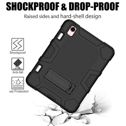 For iPad mini 2024 / mini 6 Contrast Color Robot Silicone + PC Tablet Case(Black) - iPad mini 6 Cases by buy2fix | Online Shopping UK | buy2fix