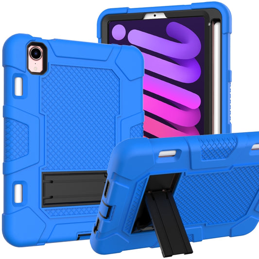 For iPad mini 2024 / mini 6 Contrast Color Robot Silicone + PC Tablet Case(Blue Black) - iPad mini 6 Cases by buy2fix | Online Shopping UK | buy2fix