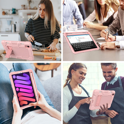 For iPad mini 2024 / mini 6 Contrast Color Robot Silicone + PC Tablet Case(Rose Gold) - iPad mini 6 Cases by buy2fix | Online Shopping UK | buy2fix