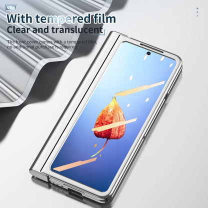 For Samsung Galaxy Z Fold4 Full Body Integrated Electroplating Hinge Phone Case with Pen Slot(Silver) - Galaxy Z Fold4 5G Cases by buy2fix | Online Shopping UK | buy2fix
