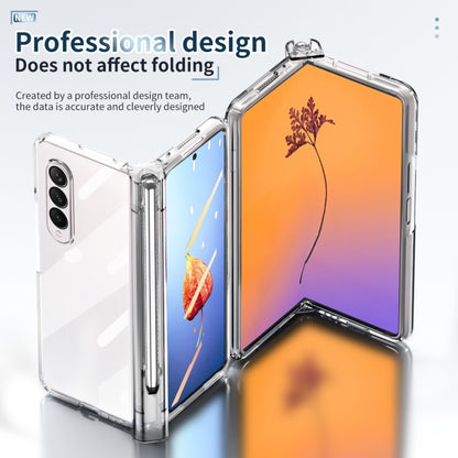 For Samsung Galaxy Z Fold4 Full Body Integrated Electroplating Hinge Phone Case with Pen Slot(Transparent) - Galaxy Z Fold4 5G Cases by buy2fix | Online Shopping UK | buy2fix