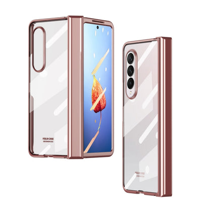 For Samsung Galaxy Z Fold4 Full Body Integrated Electroplating Hinge Phone Case(Rose Gold) - Galaxy Z Fold4 5G Cases by buy2fix | Online Shopping UK | buy2fix