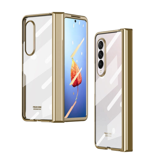 For Samsung Galaxy Z Fold4 Full Body Integrated Electroplating Hinge Phone Case(Gold) - Galaxy Z Fold4 5G Cases by buy2fix | Online Shopping UK | buy2fix
