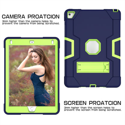 Contrast Color Robot Silicone + PC Tablet Case For iPad 6 / iPad Pro 9.7 2016(Navy Blue + Yellow Green) - iPad Pro 9.7 inch Cases by buy2fix | Online Shopping UK | buy2fix