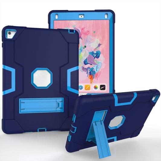Contrast Color Robot Silicone + PC Tablet Case For iPad 6 / iPad Pro 9.7 2016(Navy Blue + Blue) - iPad Pro 9.7 inch Cases by buy2fix | Online Shopping UK | buy2fix