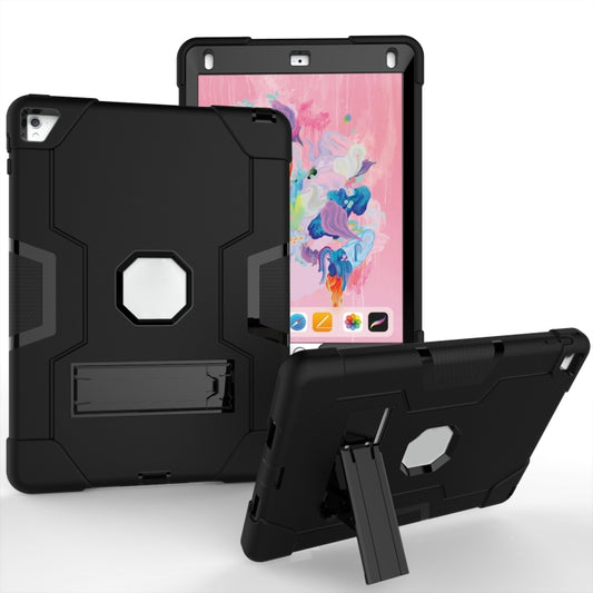Contrast Color Robot Silicone + PC Tablet Case For iPad 6 / iPad Pro 9.7 2016(Black) - iPad Pro 9.7 inch Cases by buy2fix | Online Shopping UK | buy2fix