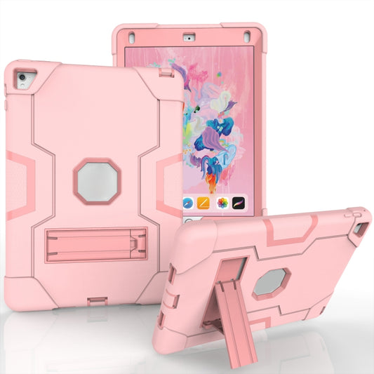 Contrast Color Robot Silicone + PC Tablet Case For iPad 6 / iPad Pro 9.7 2016(Rose Gold) - iPad Pro 9.7 inch Cases by buy2fix | Online Shopping UK | buy2fix