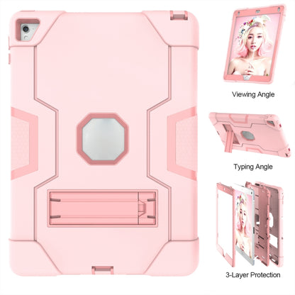 Contrast Color Robot Silicone + PC Tablet Case For iPad 6 / iPad Pro 9.7 2016(Rose Gold) - iPad Pro 9.7 inch Cases by buy2fix | Online Shopping UK | buy2fix