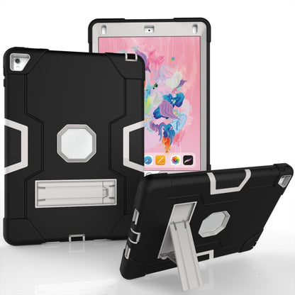 Contrast Color Robot Silicone + PC Tablet Case For iPad 6 / iPad Pro 9.7 2016(Black+ Grey) - iPad Pro 9.7 inch Cases by buy2fix | Online Shopping UK | buy2fix