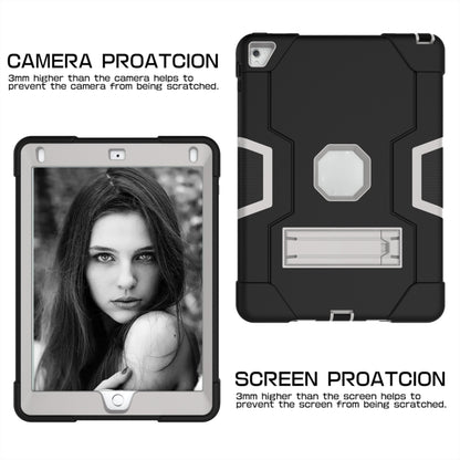 Contrast Color Robot Silicone + PC Tablet Case For iPad 6 / iPad Pro 9.7 2016(Black+ Grey) - iPad Pro 9.7 inch Cases by buy2fix | Online Shopping UK | buy2fix