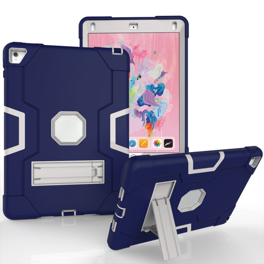 Contrast Color Robot Silicone + PC Tablet Case For iPad 6 / iPad Pro 9.7 2016(Navy Blue Grey) - iPad Pro 9.7 inch Cases by buy2fix | Online Shopping UK | buy2fix