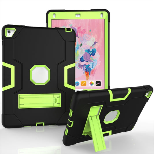 Contrast Color Robot Silicone + PC Tablet Case For iPad 6 / iPad Pro 9.7 2016(Black Yellow Green) - iPad Pro 9.7 inch Cases by buy2fix | Online Shopping UK | buy2fix
