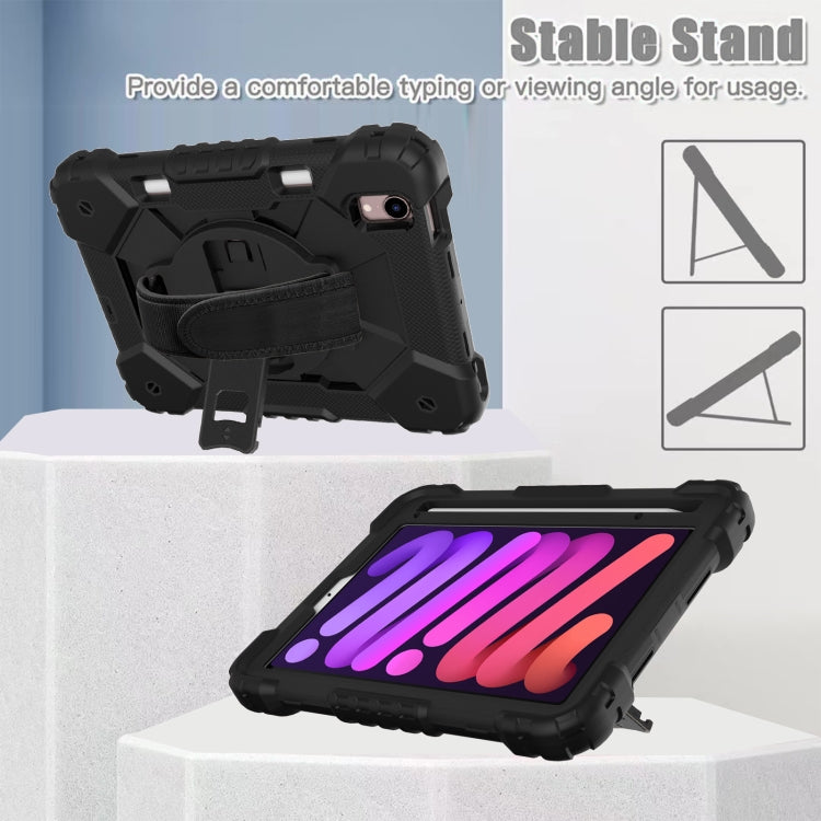 For iPad mini 2024 / mini 6 Contrast Color Robot Silicone + PC Tablet Case(Black) - iPad mini 6 Cases by buy2fix | Online Shopping UK | buy2fix
