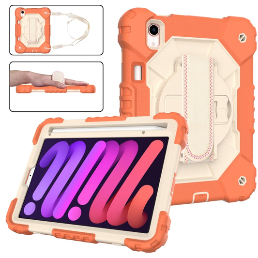 For iPad mini 2024 / mini 6 Contrast Color Robot Silicone + PC Tablet Case(Coral Orange+Beige) - iPad mini 6 Cases by buy2fix | Online Shopping UK | buy2fix