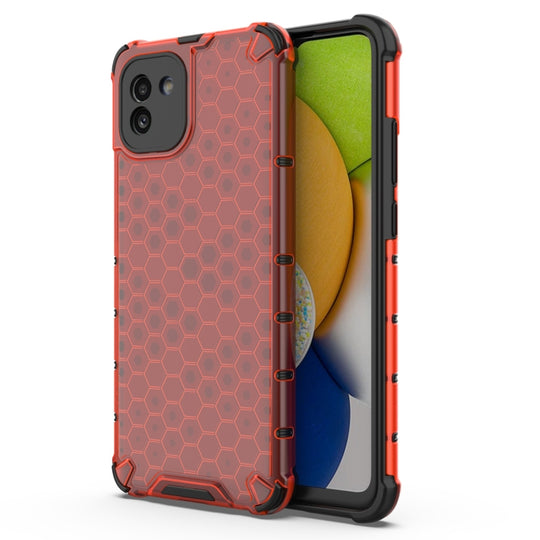 For Samsung Galaxy A03 EU Version Honeycomb PC + TPU Phone Case(Red)