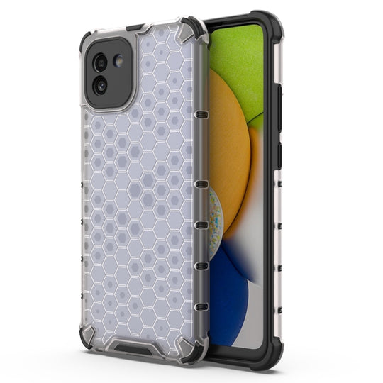 For Samsung Galaxy A03 EU Version Honeycomb PC + TPU Phone Case(White)