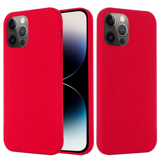 For iPhone 14 Pro Shockproof Silicone Magsafe Case(Red)