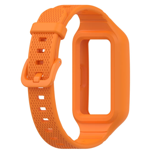 For Huawei Band 10 / 9 / 8 / 7 / 6 Universal Integrated Silicone Watch Band(Orange) by buy2fix