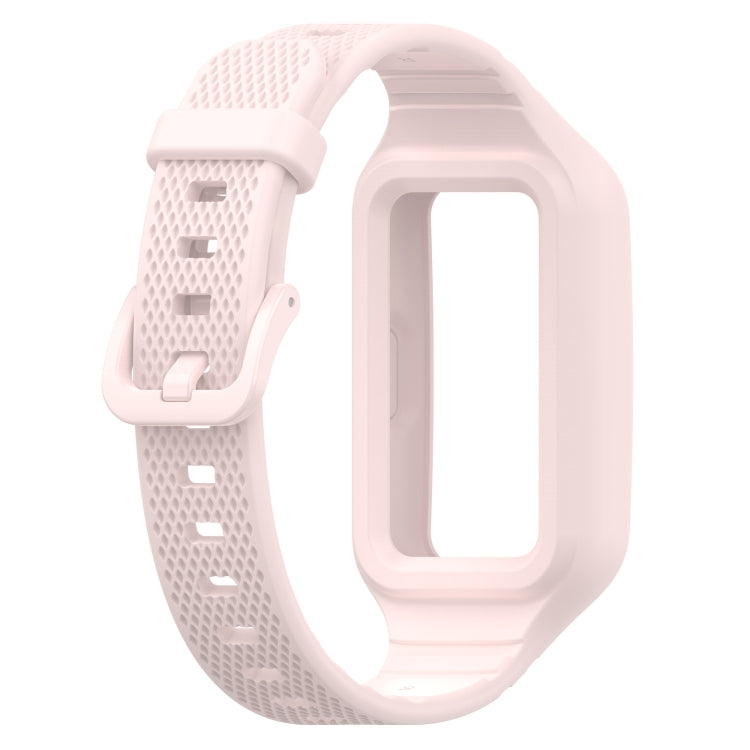 For Huawei Band 10 / 9 / 8 / 7 / 6 Universal Integrated Silicone Watch Band(Light Pink) by buy2fix