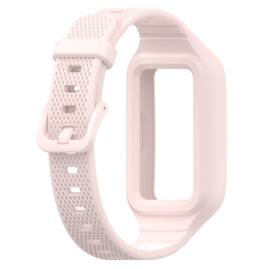 For Huawei Band 10 / 9 / 8 / 7 / 6 Universal Integrated Silicone Watch Band(Light Pink) by buy2fix