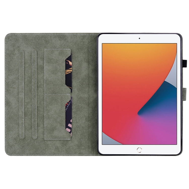 Tiger Pattern PU Tablet Case With Sleep / Wake-up Function For iPad 9.7 2017/2018/2019/2020(Dark Green) - iPad 9.7 (2018) & (2017) Cases by buy2fix | Online Shopping UK | buy2fix