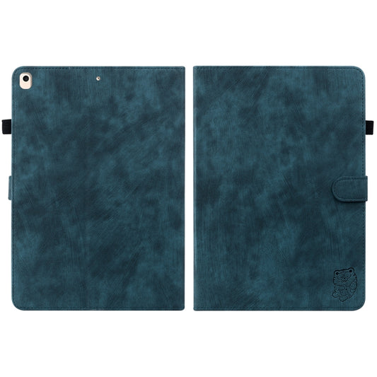 Tiger Pattern PU Tablet Case With Sleep / Wake-up Function For iPad 9.7 2017/2018/2019/2020(Dark Blue) - iPad 9.7 (2018) & (2017) Cases by buy2fix | Online Shopping UK | buy2fix