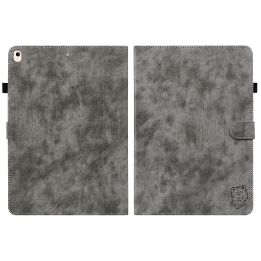 Tiger Pattern PU Tablet Case With Sleep / Wake-up Function For iPad 10.2 2019/Air 2019 10.5/10.2 2020/2021(Grey) - iPad 10.2 Cases by buy2fix | Online Shopping UK | buy2fix