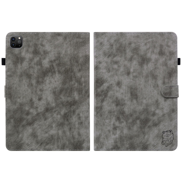 Tiger Pattern PU Tablet Case With Sleep / Wake-up Function For iPad Pro 11 2022 / 2021 / 2020 / 2018 / Air 2020 10.9(Grey) - iPad Pro 11 (2022/2021) Cases by buy2fix | Online Shopping UK | buy2fix