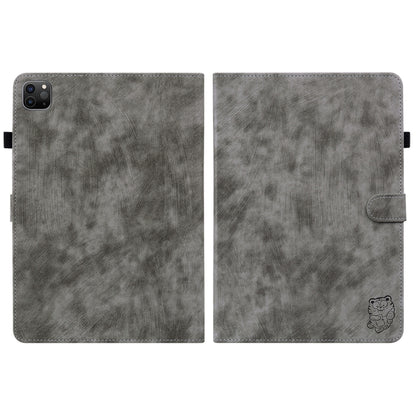 Tiger Pattern PU Tablet Case With Sleep / Wake-up Function For iPad Pro 11 2022 / 2021 / 2020 / 2018 / Air 2020 10.9(Grey) - iPad Pro 11 (2022/2021) Cases by buy2fix | Online Shopping UK | buy2fix