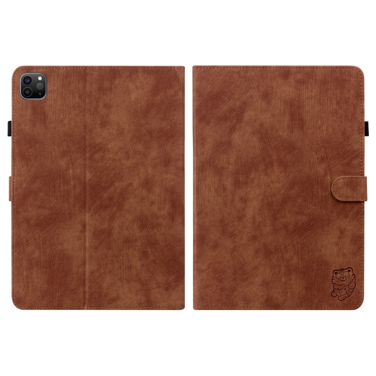 Tiger Pattern PU Tablet Case With Sleep / Wake-up Function For iPad Pro 11 2022 / 2021 / 2020 / 2018 / Air 2020 10.9(Brown) - iPad Pro 11 (2022/2021) Cases by buy2fix | Online Shopping UK | buy2fix