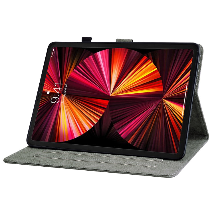 Tiger Pattern PU Tablet Case With Sleep / Wake-up Function For iPad Pro 11 2022 / 2021 / 2020 / 2018 / Air 2020 10.9(Dark Green) - iPad Pro 11 (2022/2021) Cases by buy2fix | Online Shopping UK | buy2fix